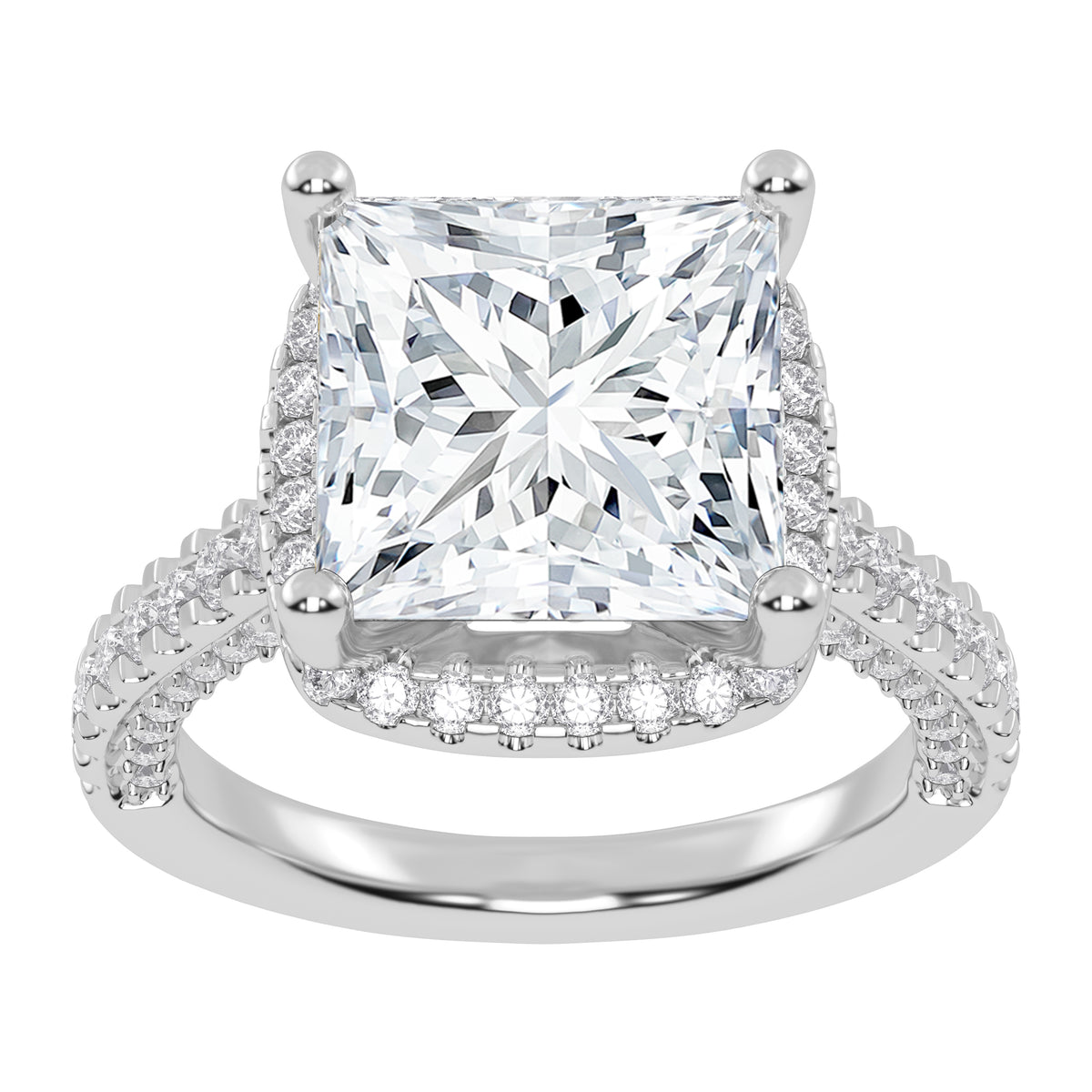 10K 4.76CT Certified Lab Grown Diamond Engagement Ring