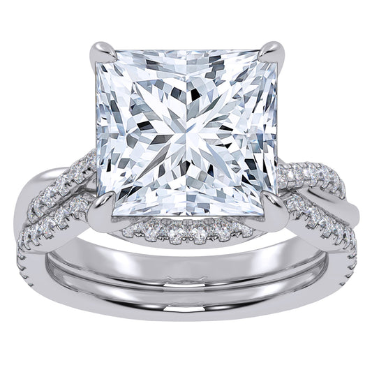 10K 4.33CT Certified Lab Grown DIAMOND BRIDAL SET