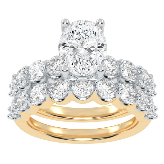 10K 6.51CT Certified Lab Grown DIAMOND BRIDAL SET