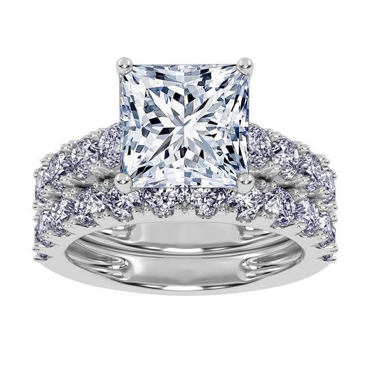 10K 5.00CT Certified Lab Grown DIAMOND BRIDAL SET