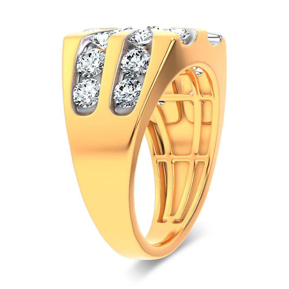 3.00 ct Men's Lab Grown Diamond Ring in 14K Gold