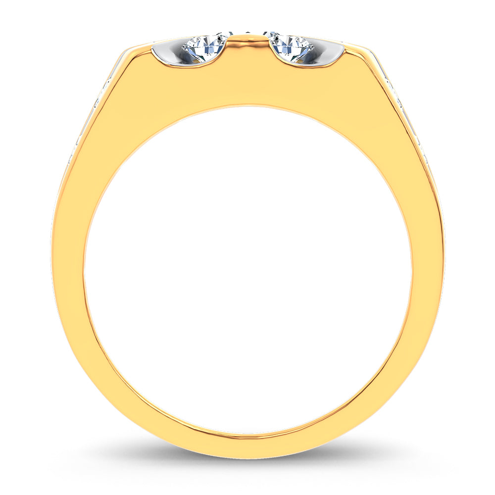 3.00 ct Men's Lab Grown Diamond Ring in 14K Gold