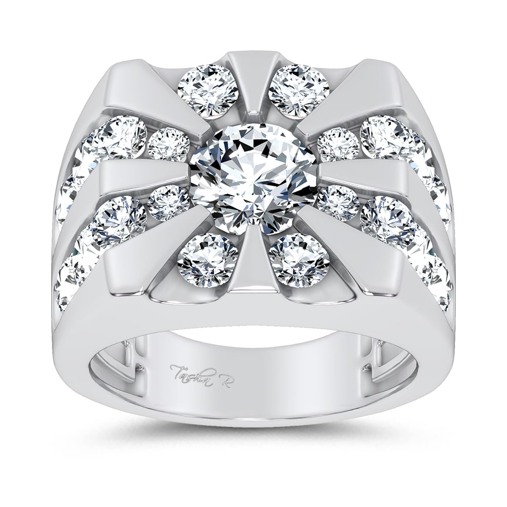 5.00 ct Men's Lab Grown Diamond Ring in 14K Gold