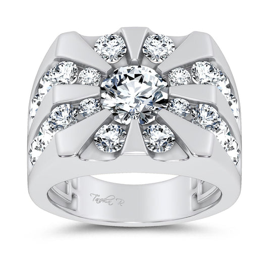 5.00 ct Men's Lab Grown Diamond Ring in 14K Gold