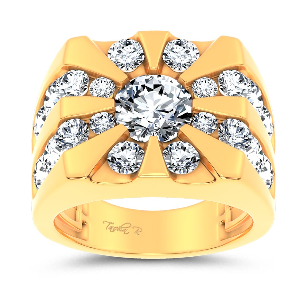5.00 ct Men's Lab Grown Diamond Ring in 14K Gold