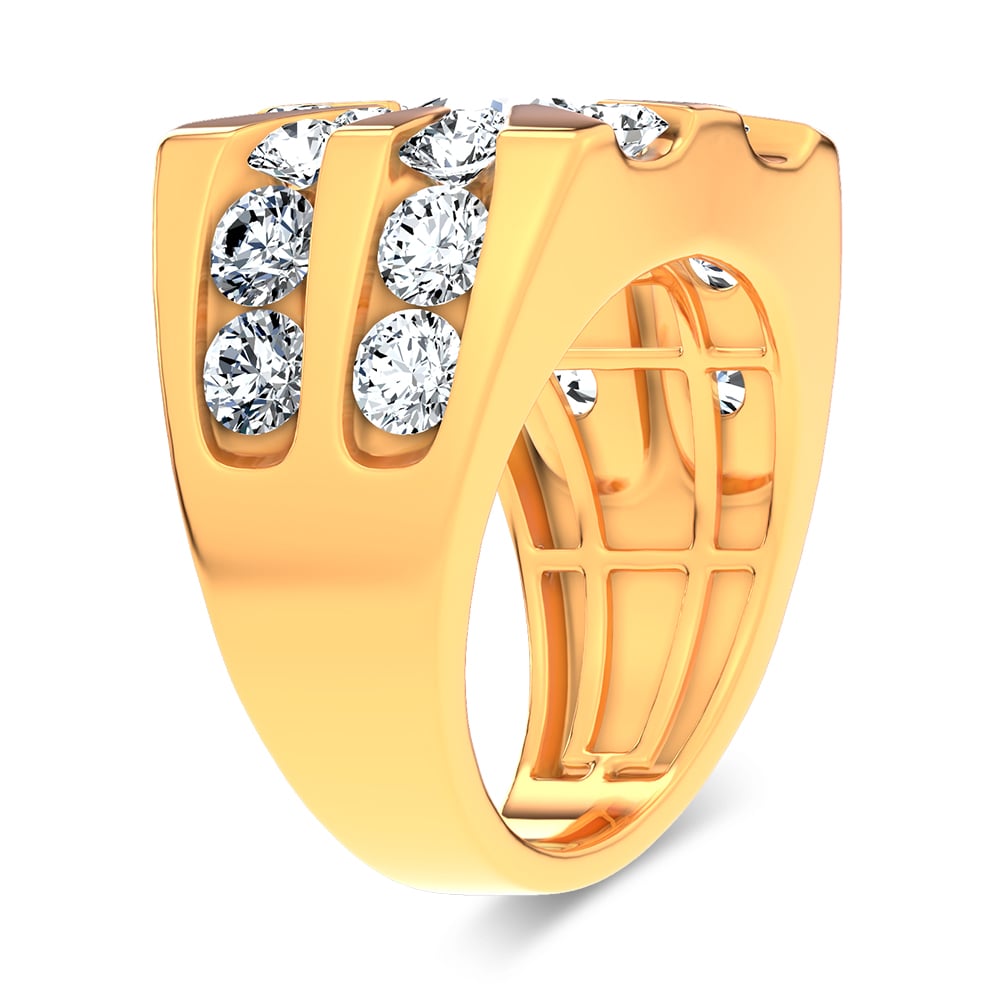 5.00 ct Men's Lab Grown Diamond Ring in 14K Gold