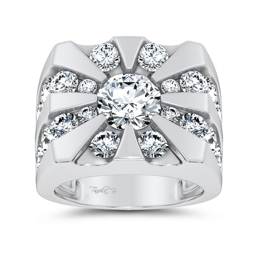 7.00 ct Men's Lab Grown Diamond Ring in 14K Gold