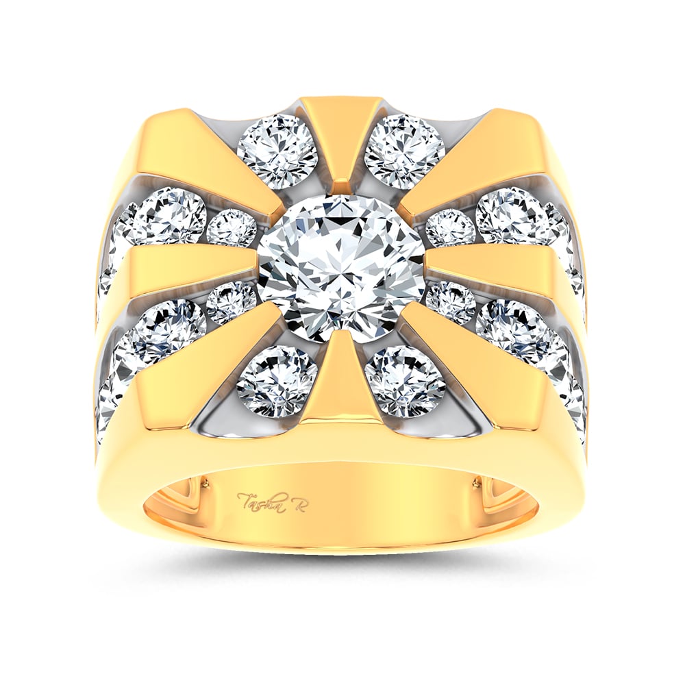 7.00 ct Men's Lab Grown Diamond Ring in 14K Gold