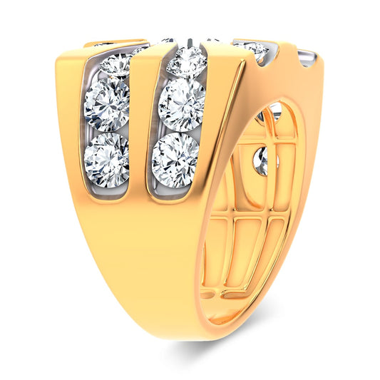7.00 ct Men's Lab Grown Diamond Ring in 14K Gold