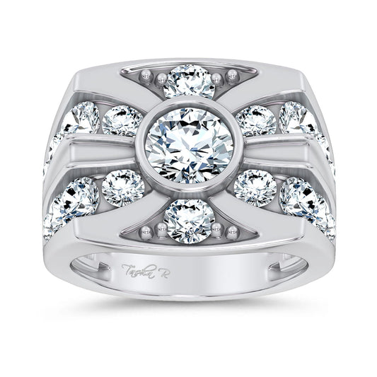 4.75 ct Men's Lab Grown Diamond Ring in 14K Gold