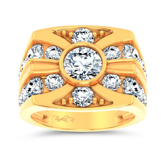 4.75 ct Men's Lab Grown Diamond Ring in 14K Gold