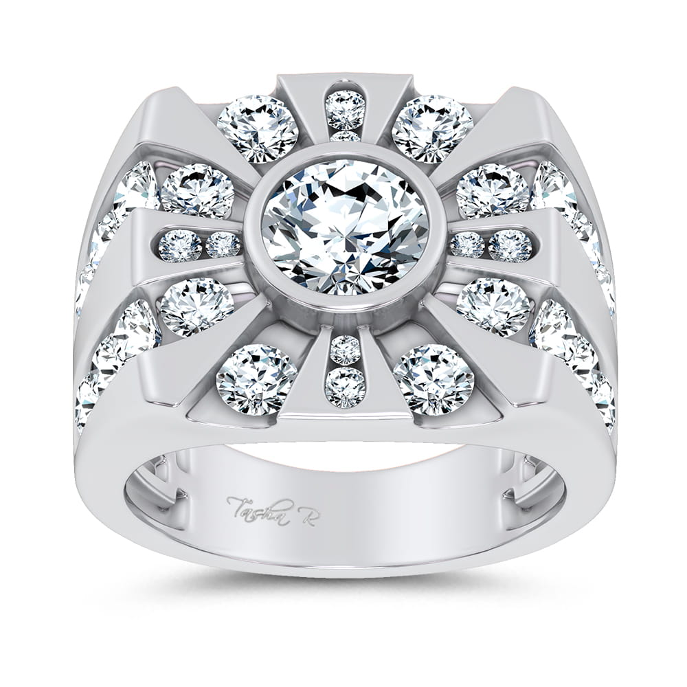 4.49 ct Men's Lab Grown Diamond Ring in 14K Gold