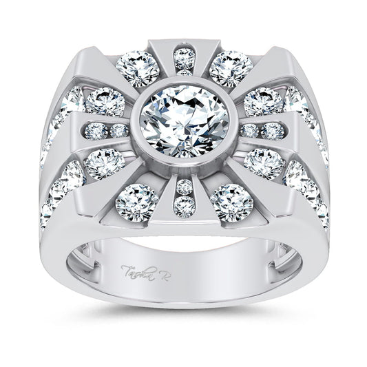4.49 ct Men's Lab Grown Diamond Ring in 14K Gold