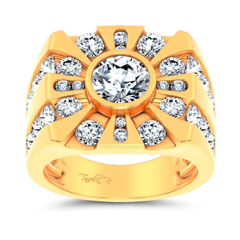 4.49 ct Men's Lab Grown Diamond Ring in 14K Gold