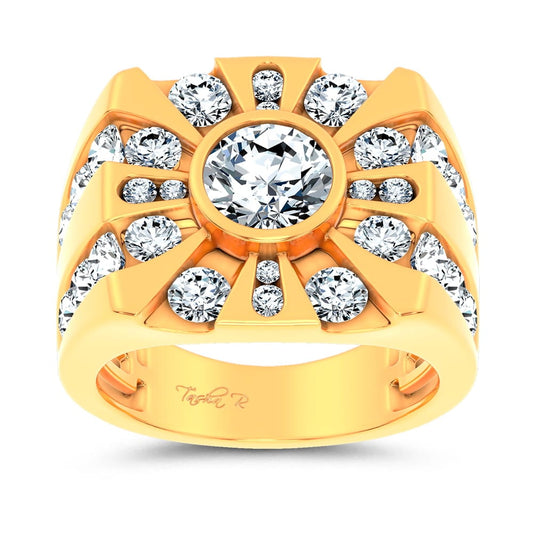 4.49 ct Men's Lab Grown Diamond Ring in 14K Gold