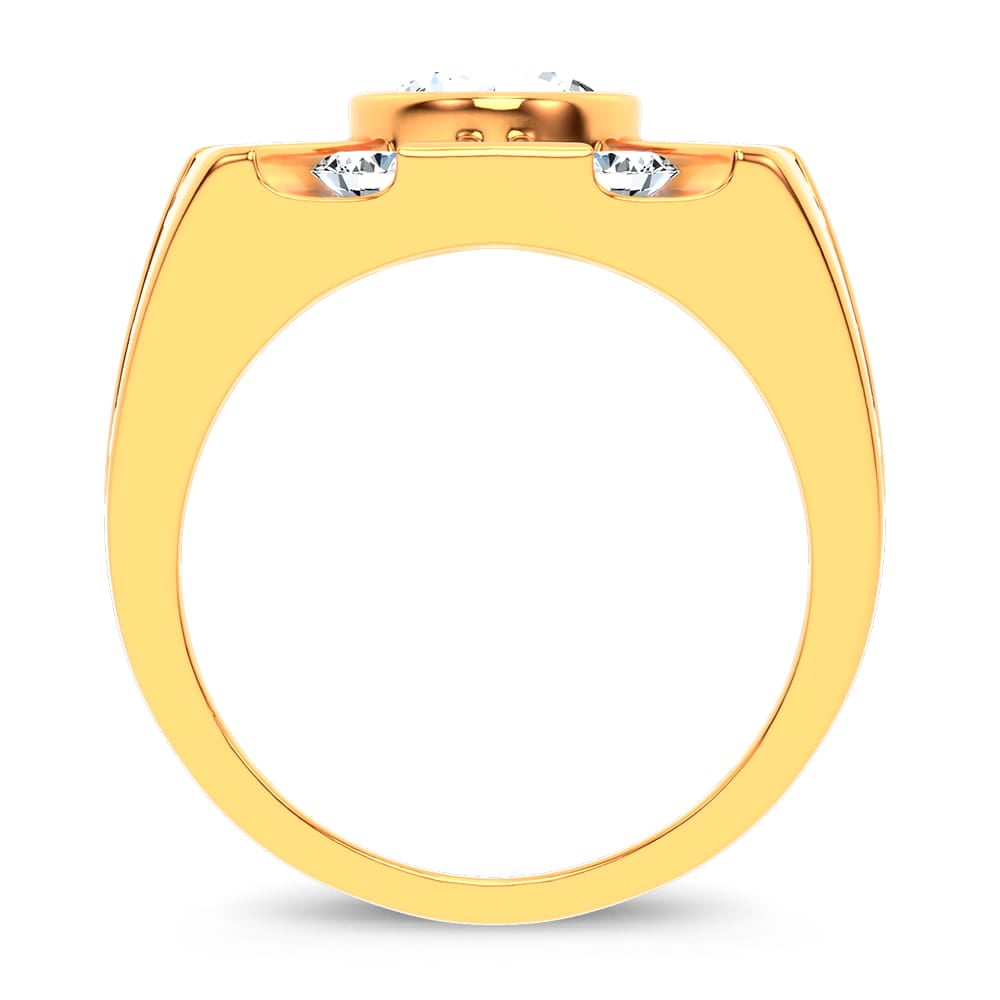 4.49 ct Men's Lab Grown Diamond Ring in 14K Gold
