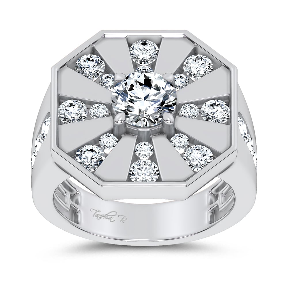 3.00 ct Men's Lab Grown Diamond Ring in 14K Gold