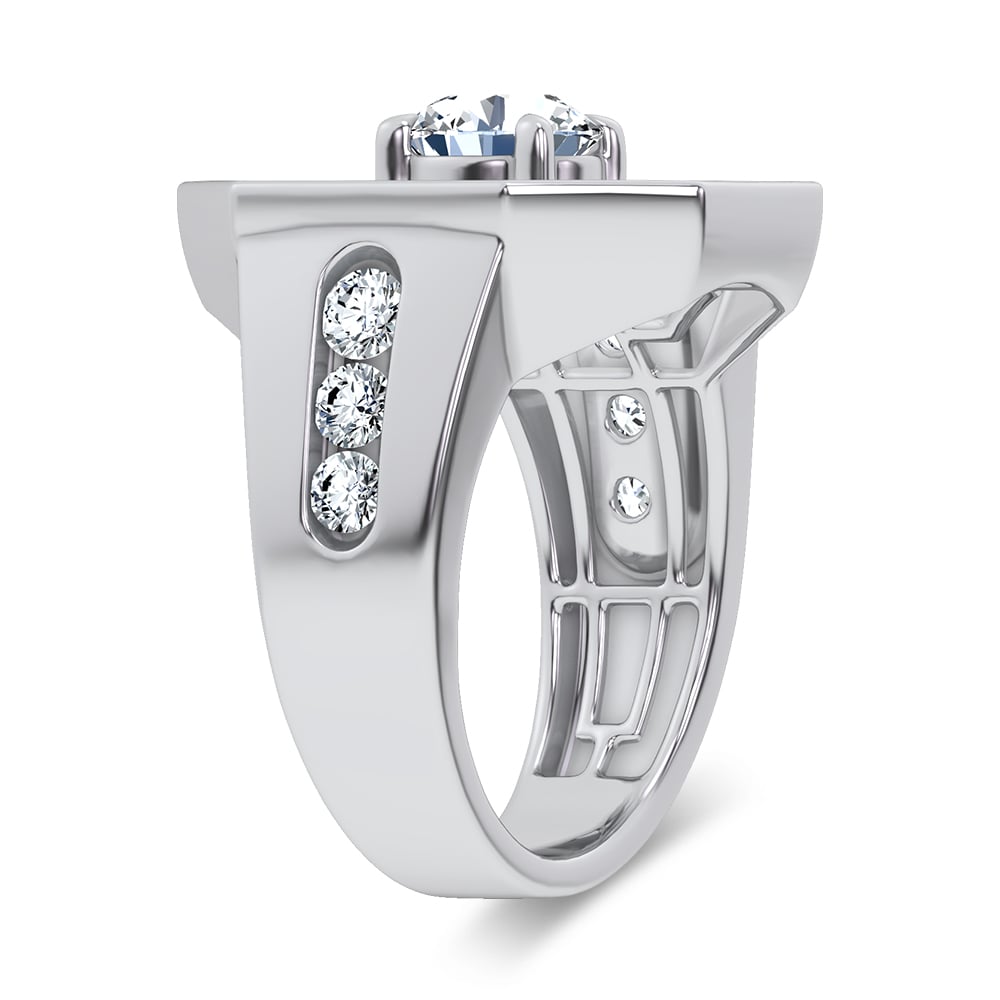 3.00 ct Men's Lab Grown Diamond Ring in 14K Gold
