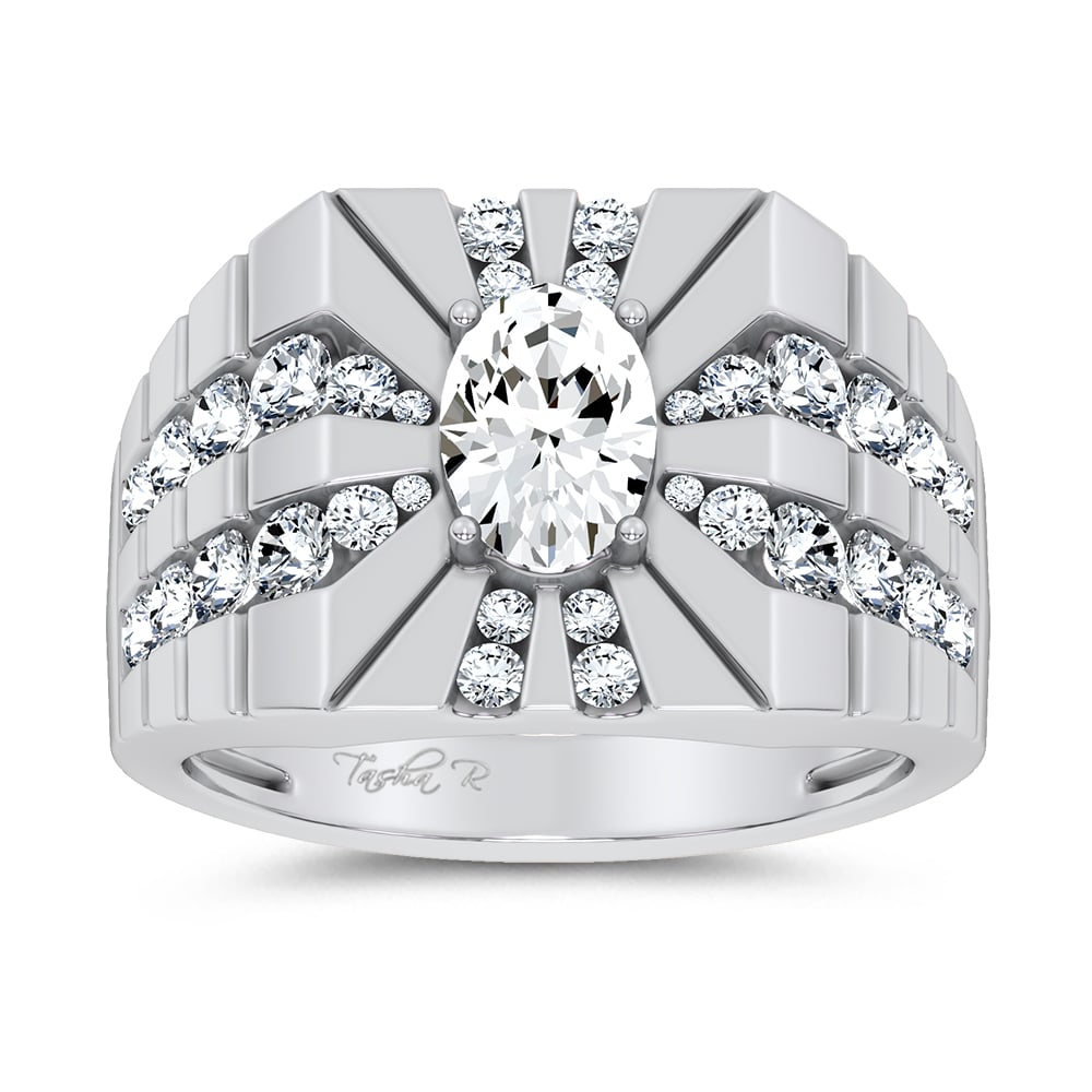 2.25 ct Men's Lab Grown Diamond Ring in 14K Gold