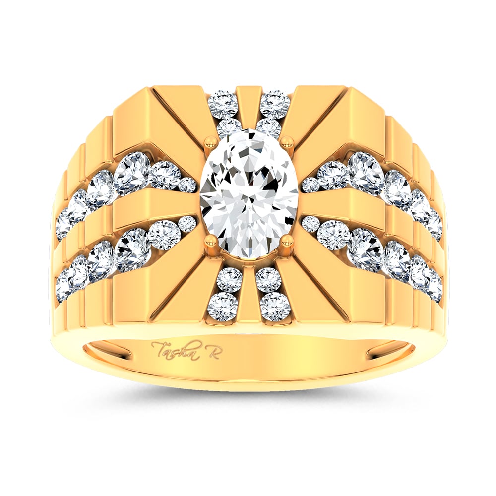2.25 ct Men's Lab Grown Diamond Ring in 14K Gold