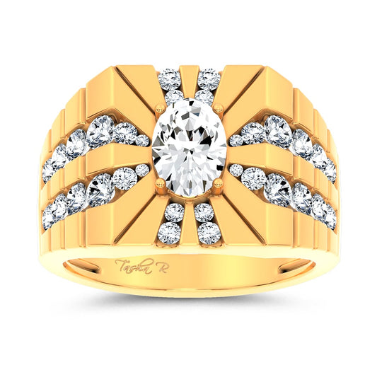 2.25 ct Men's Lab Grown Diamond Ring in 14K Gold