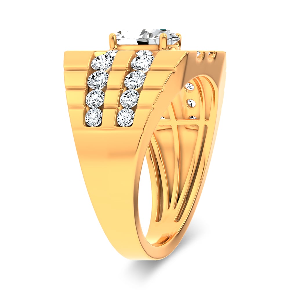 2.25 ct Men's Lab Grown Diamond Ring in 14K Gold