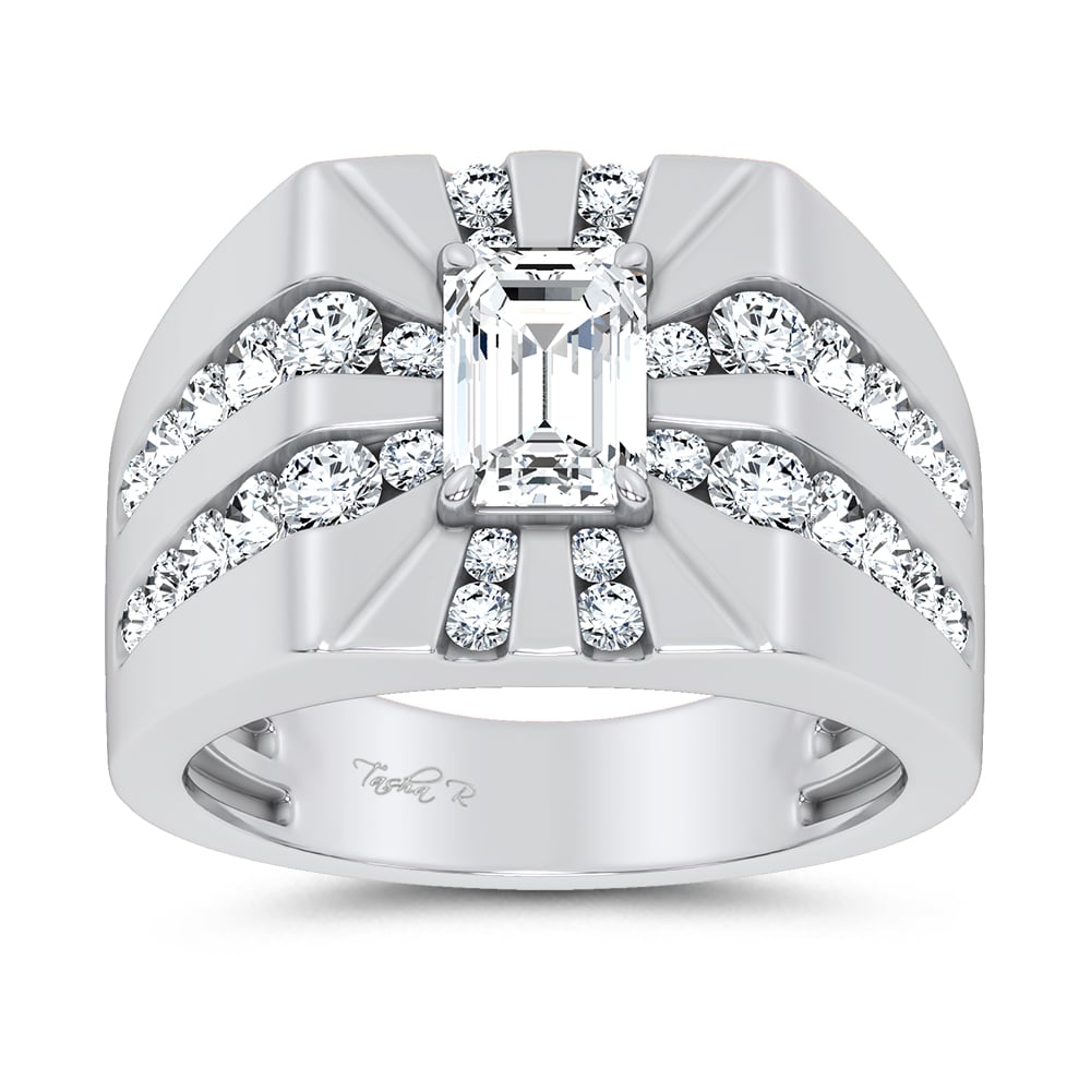 3.00 ct Men's Lab Grown Diamond Ring in 14K Gold