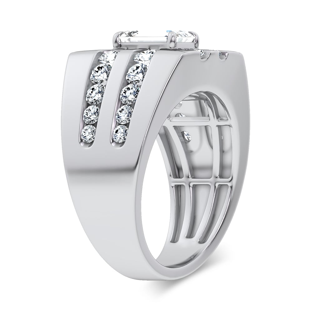 3.00 ct Men's Lab Grown Diamond Ring in 14K Gold