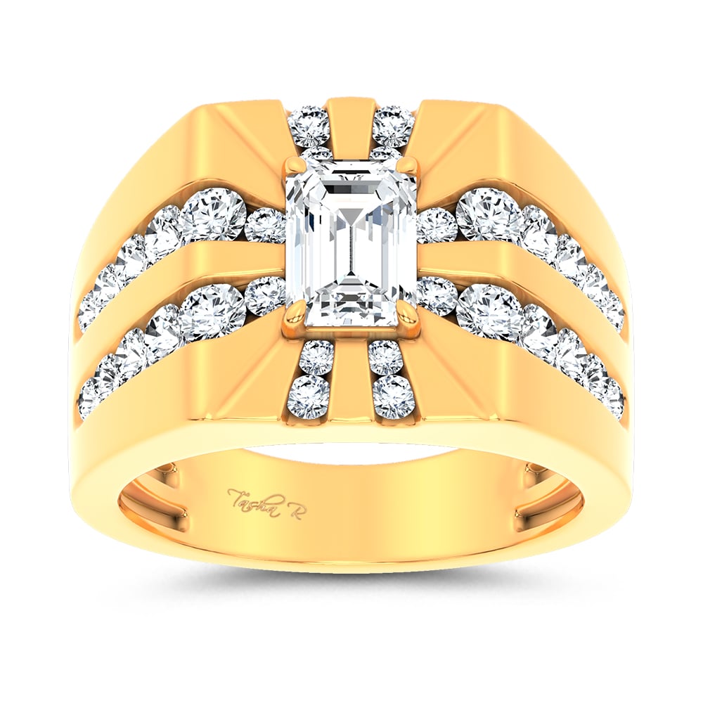 3.00 ct Men's Lab Grown Diamond Ring in 14K Gold