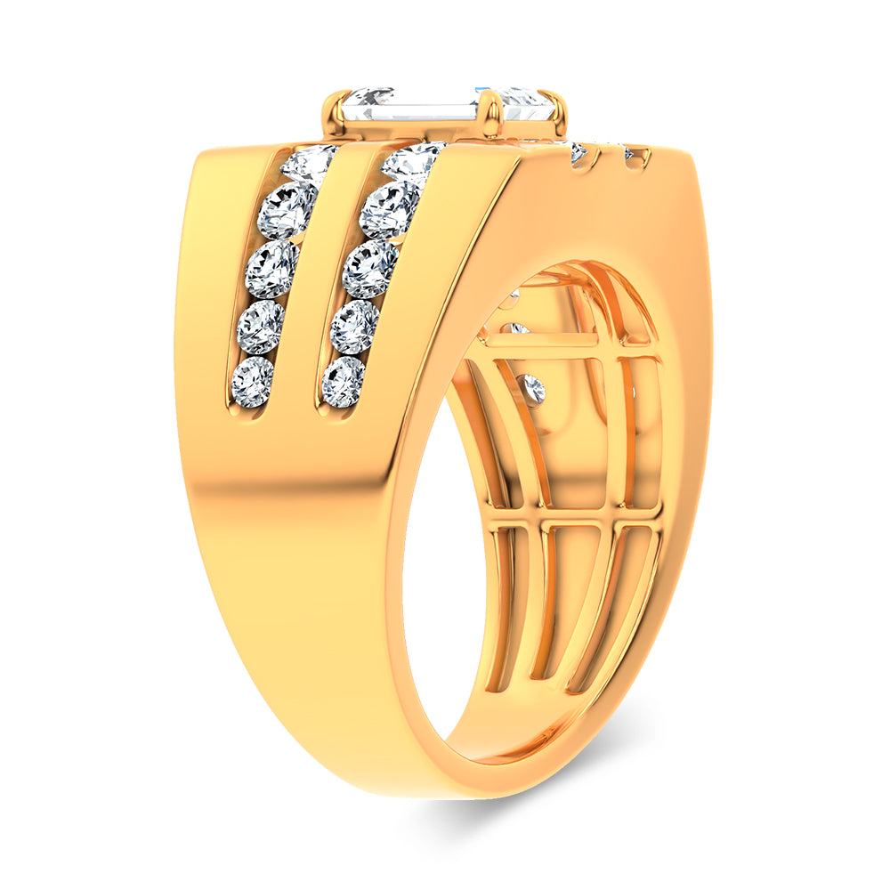 3.00 ct Men's Lab Grown Diamond Ring in 14K Gold