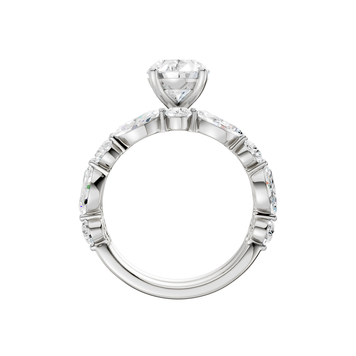 14K 4.00 CT Lab Grown Diamond Bridal Set