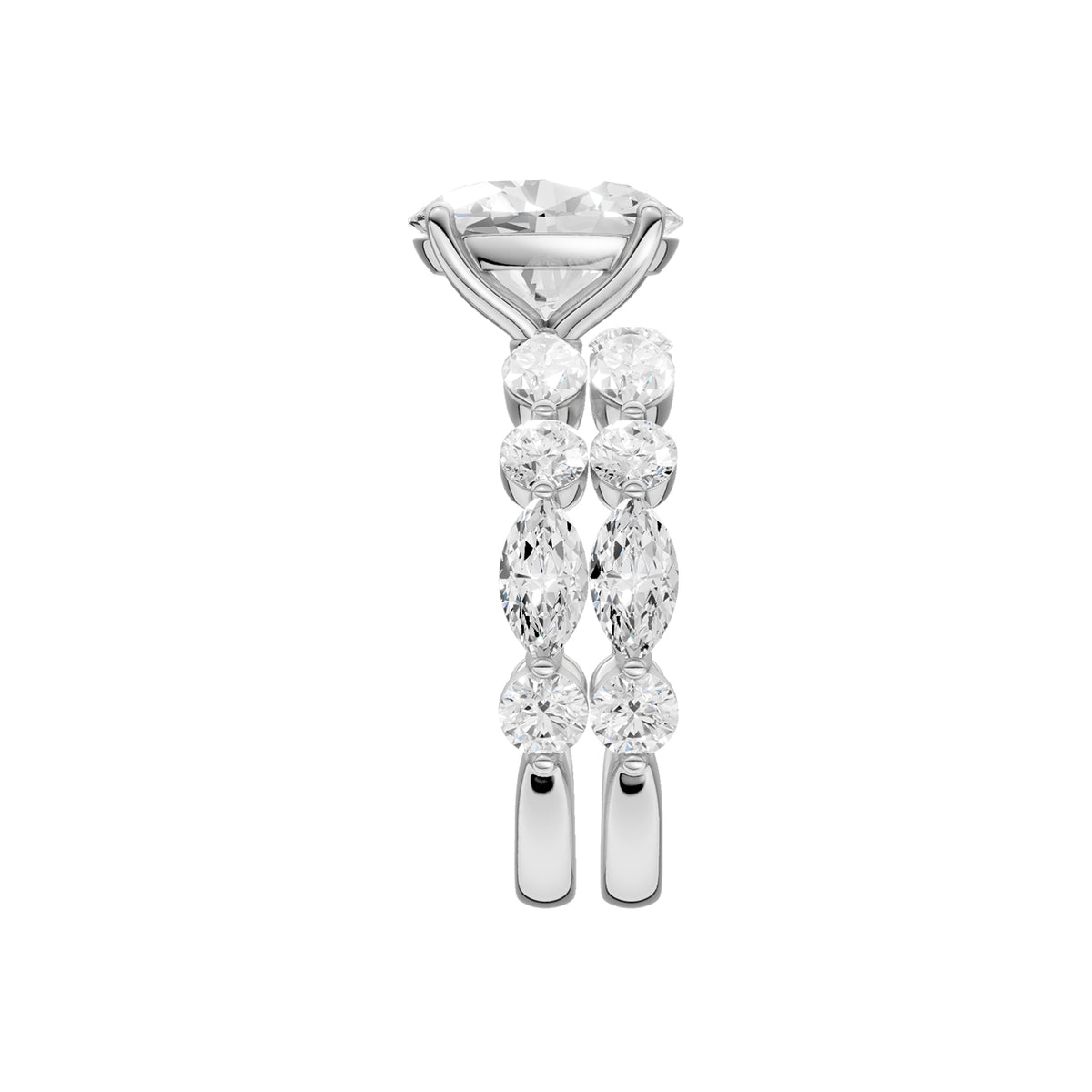 14K 4.00 CT Lab Grown Diamond Bridal Set