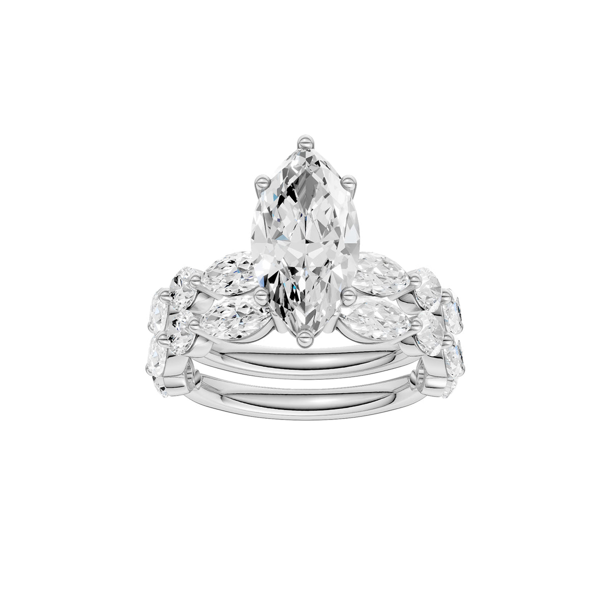 14K 4.00 CT Lab Grown Diamond Bridal Set
