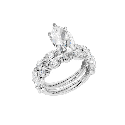 14K 4.00 CT Lab Grown Diamond Bridal Set