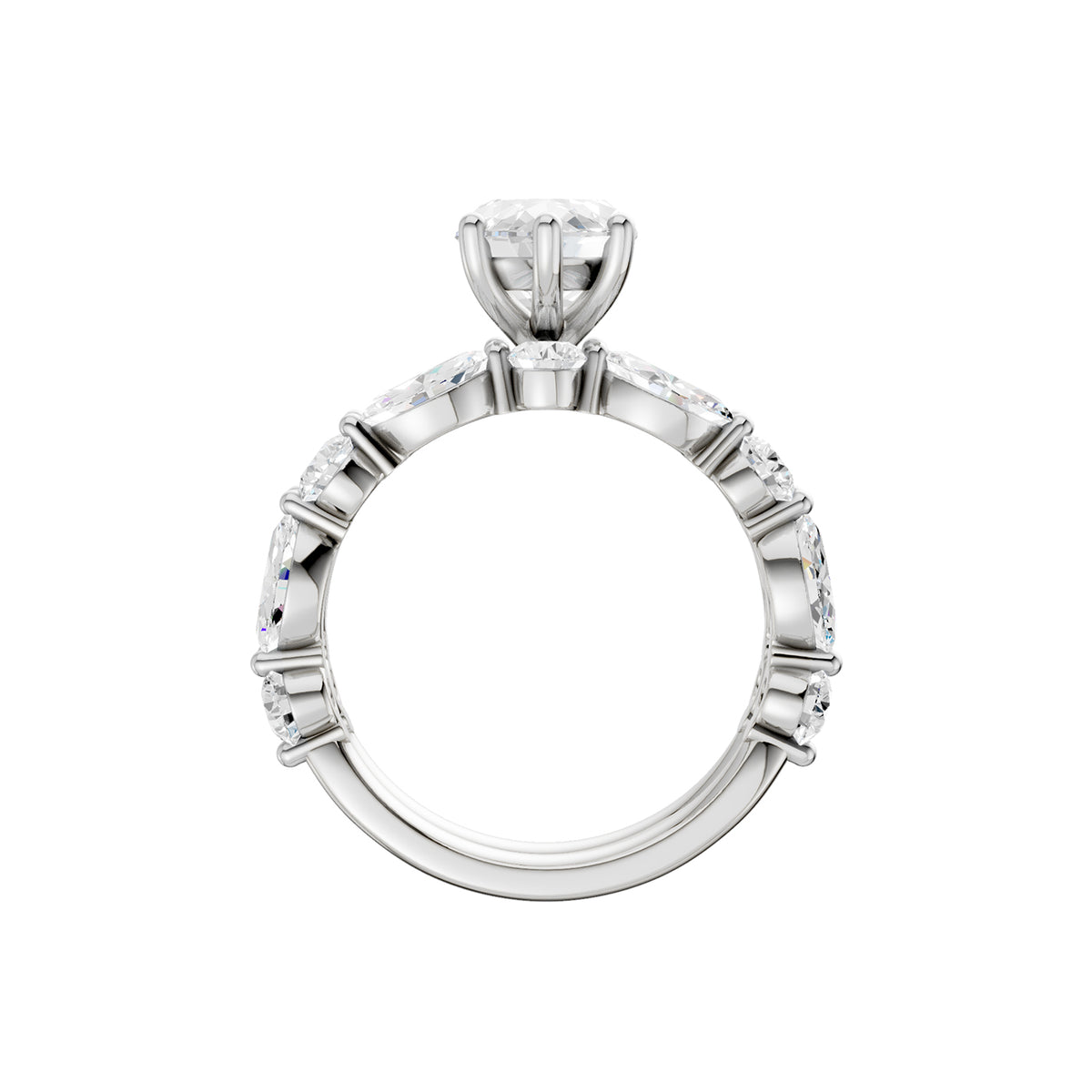 14K 4.00 CT Lab Grown Diamond Bridal Set