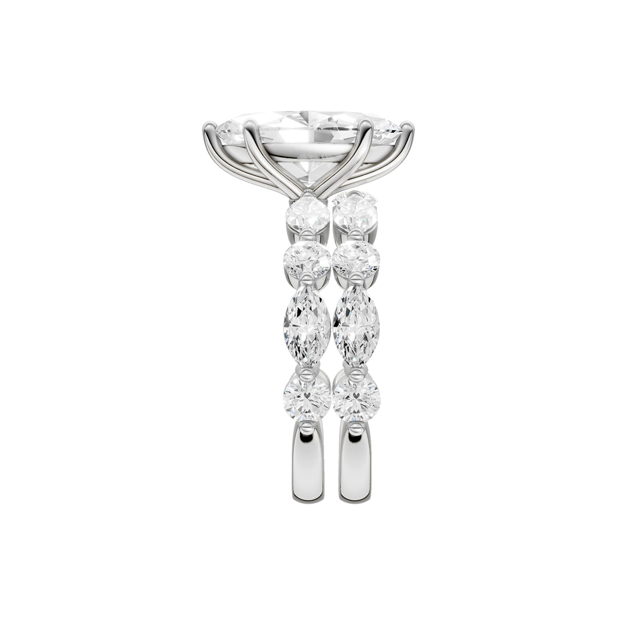 14K 4.00 CT Lab Grown Diamond Bridal Set