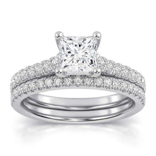 10K 1.50CT Certified Lab Grown Diamond Bridal Set