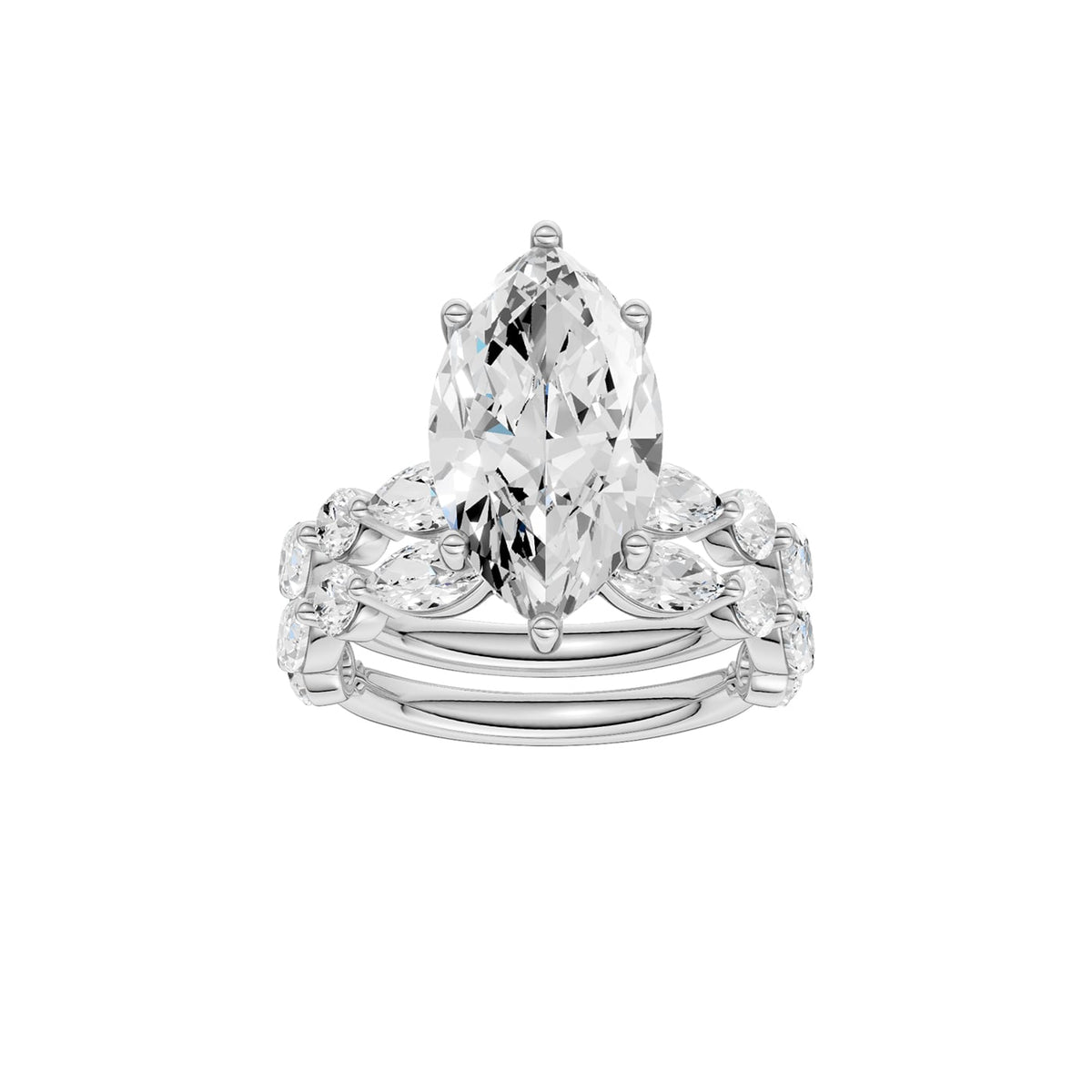 14K 6.00 CT Lab Grown Diamond Bridal Set